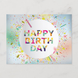 Happy Birthday Postkarte