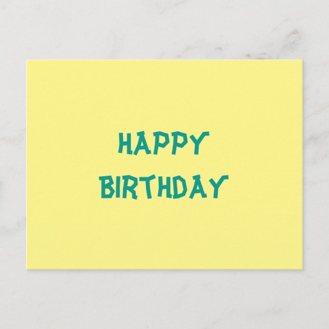 Happy Birthday Postkarte (Vorderseite)
