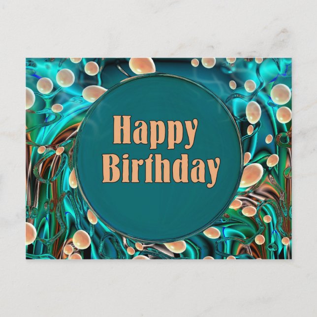 Happy Birthday Postkarte (Vorderseite)