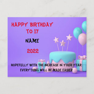  Happy Birthday Postkarte