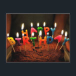 Happy Birthday Postkarte<br><div class="desc">Dies ist eine Erinnerung,  um Freunden und Familiengeburtswünsche zu senden.</div>