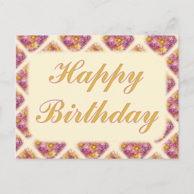 Happy Birthday Postkarte (Vorderseite)