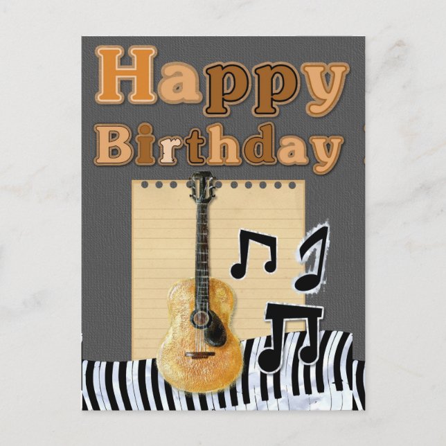 Happy Birthday Postkarte (Vorderseite)