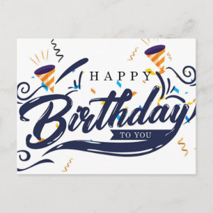 Happy Birthday Postkarte