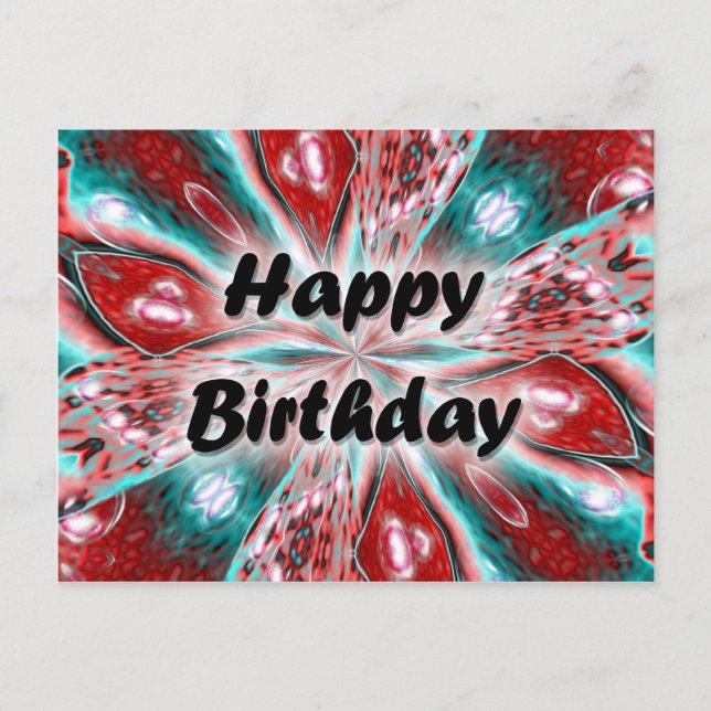 Happy Birthday Postkarte (Vorderseite)
