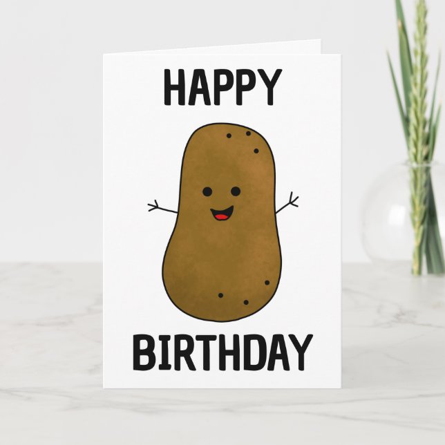 Happy Birthday Potato Karte (Vorderseite)