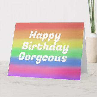 Happy Birthday prächtige Regenbogenkarte Karte