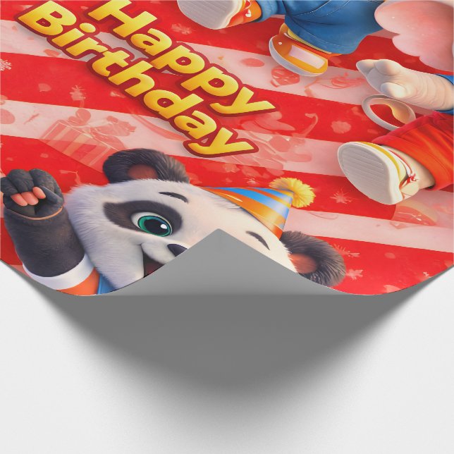 Happy birthday premium wrapping paper de geschenkpapier (Ecke)