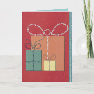 Happy Birthday Present Geschenkbow Karte