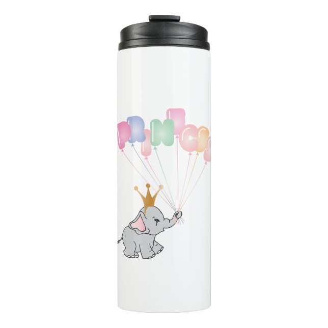 Happy Birthday Princess Images Baby Elephant Thermosbecher (Vorderseite)