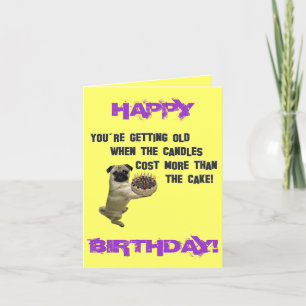Happy Birthday Pug Card Karte