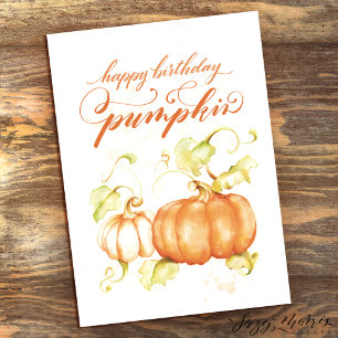Happy Birthday Pumpkin 5 x 7 Card Feiertagskarte