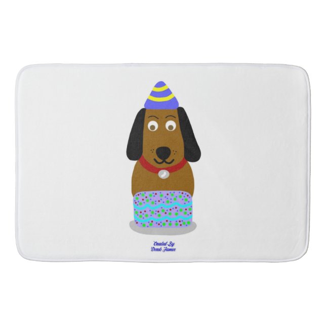 Happy Birthday Pup Große Badematte (Vorderseite)