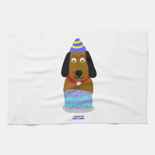 Happy Birthday Pup Küchentuch