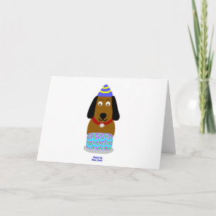 Happy Birthday Pup Standard Grußkarte Karte