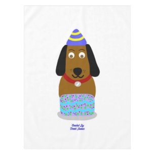 Happy Birthday Pup Tablecloth Tischdecke