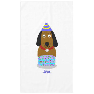 Happy Birthday Pup Tablecloth Tischdecke
