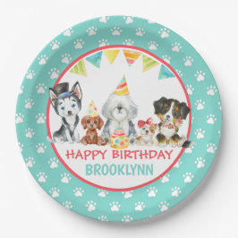 Happy Birthday Puppy Party Pappteller