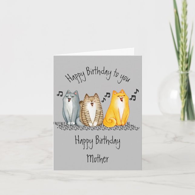 Happy Birthday Purrfect Mutter Ever Niedliche Katz Karte (Vorderseite)