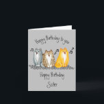 Happy Birthday Purrfect Sister Ever Niedliche Katz Karte<br><div class="desc">Happy Birthday Purrfect Sister Ever Niedliche Katzen und Kätzchen</div>