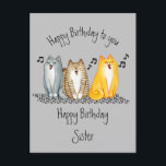 Happy Birthday Purrfect Sister Ever Niedliche Katz Postkarte<br><div class="desc">Happy Birthday Purrfect Sister Ever Funny Spaß Niedliche Katzen und Kätzchen</div>