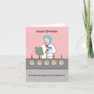 Happy Birthday Quality Kontrolle Inspector Karte