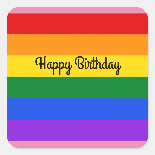Happy Birthday Rainbow #1 Stickers (Vorderseite)