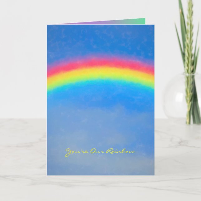 Happy Birthday Rainbow Card Feiertagskarte (Vorderseite)