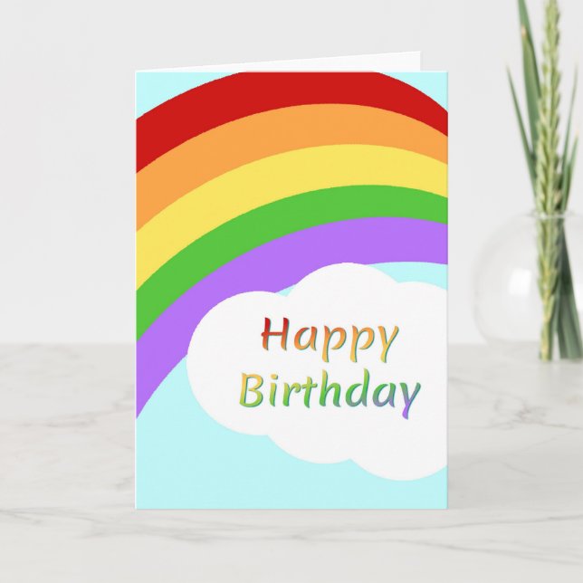 Happy Birthday Rainbow Card Karte (Vorderseite)