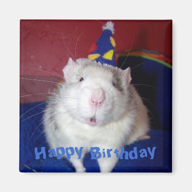 Happy Birthday Rat Magnet (Vorne)