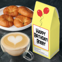 Happy Birthday Red Balloons Roasted Coffee Gift
