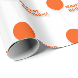 Happy Birthday Red Balloons Wrapping Paper Geschenkpapier