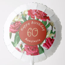 Happy Birthday Red Blume Wasserfarbe Custom
