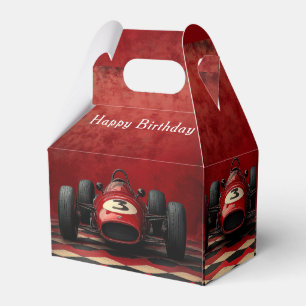 Happy Birthday Red Race Car Geschenkschachtel