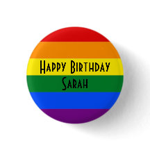 Happy Birthday Regenbogen-Abzeichen-Vorlage