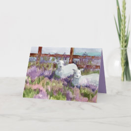 Happy Birthday Religious Segings Lambs Lavender Karte