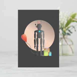 Happy Birthday Robot Einladung