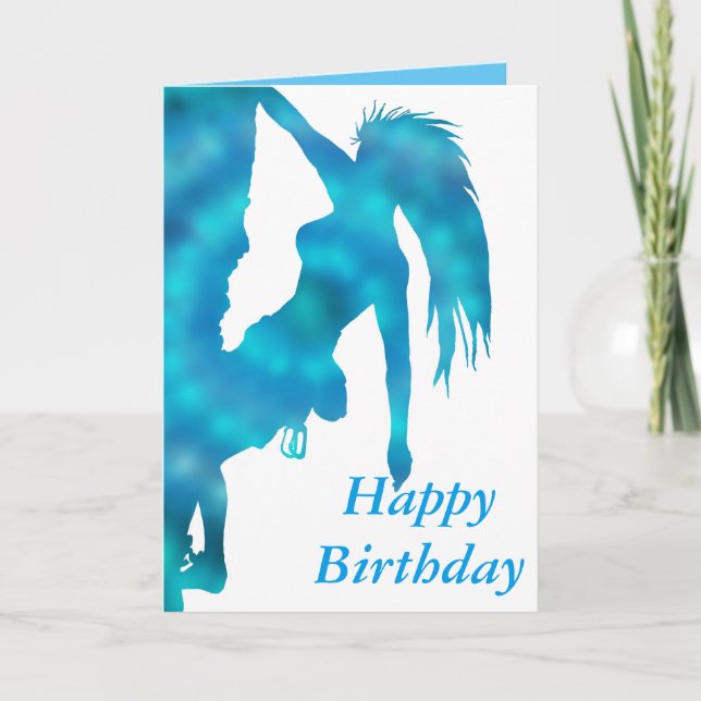 Happy Birthday Rock Kletterkarte Karte (Vorderseite)