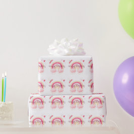Happy Birthday Rosa Regenbogen Geschenkpapier