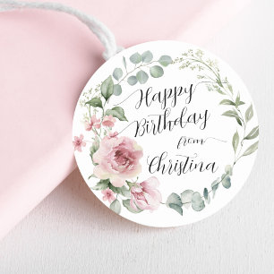 Happy Birthday Rose Sticker