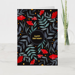 Happy Birthday Rote Blume magischen Garten