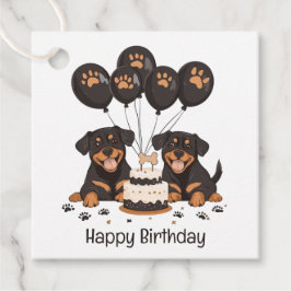 Happy Birthday Rottweiler Hunde Geschenkanhänger