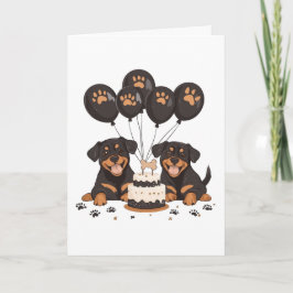 Happy Birthday Rottweiler Hunde Karte