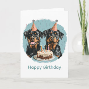 Happy Birthday Rottweiler Hunde Karte