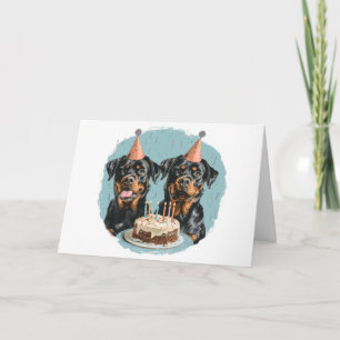 Happy Birthday Rottweiler Hunde Karte