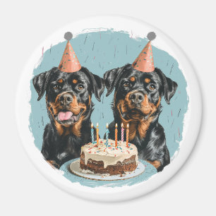 Happy Birthday Rottweiler Hunde Magnet