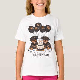 Happy Birthday Rottweiler Hunde T-Shirt