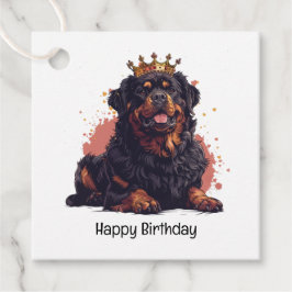 Happy Birthday Royal Rottweiler Dog Queen Crown Geschenkanhänger