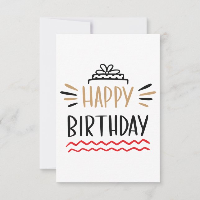 Happy Birthday RSVP Karte (Vorderseite)