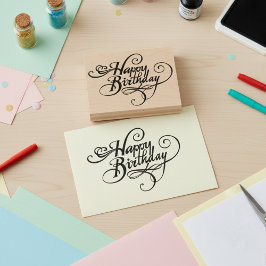 Happy Birthday Rubber Briefmarke Gummistempel